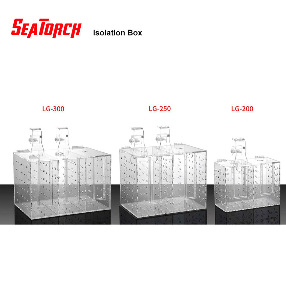 aquarium isolation box for reef tank acclimation
acrylic fish quarantine box for marine aquarium
coral isolation chamber for reef tank
in tank refugium box for macro algae growth
euro braced aquarium hanging isolation box
rimless aquarium acclimation box system
fish and coral quarantine box for saltwater tank
modular aquarium isolation chamber with dividers
reef tank livestock acclimation isolation box
Seatorch acrylic isolation box for aquarium