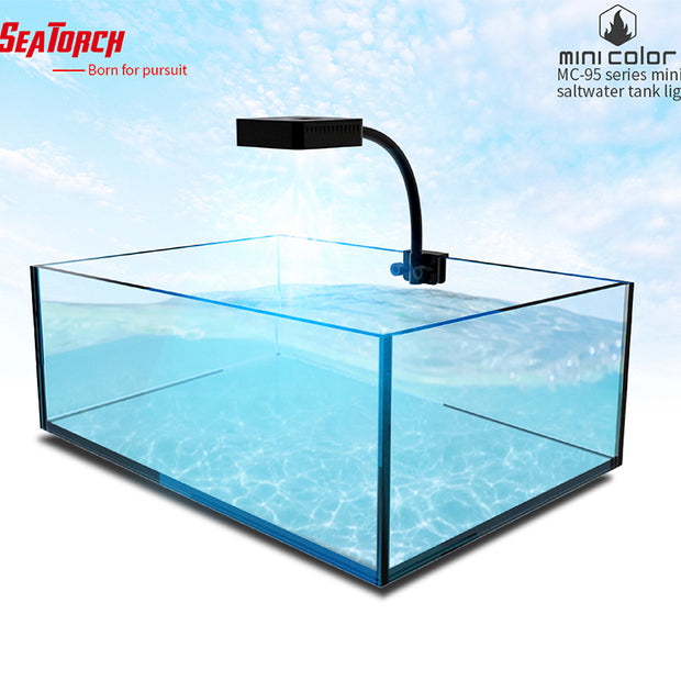 Seatorch MC95 White, refugium LED light, aquarium plant light, soft coral LED light, macro algae grow light, nano aquarium lighting, planted tank LED light, refugium aquarium light, marine sump light, compact aquarium LED, Seatorch Mini Color MC95 White