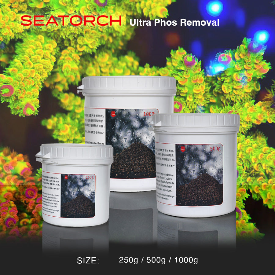 phosphate remover media for reef aquarium
Seatorch Ultra Phos Remover for marine tank
reef tank phosphate control filtration media
aquarium PO4 removal media for coral systems
marine aquarium nutrient reduction media
reef aquarium algae control phosphate remover
high efficiency phosphate absorber for reef tank
aquarium filtration media for phosphate removal
SPS reef tank phosphate control media
saltwater aquarium phosphate reducing media