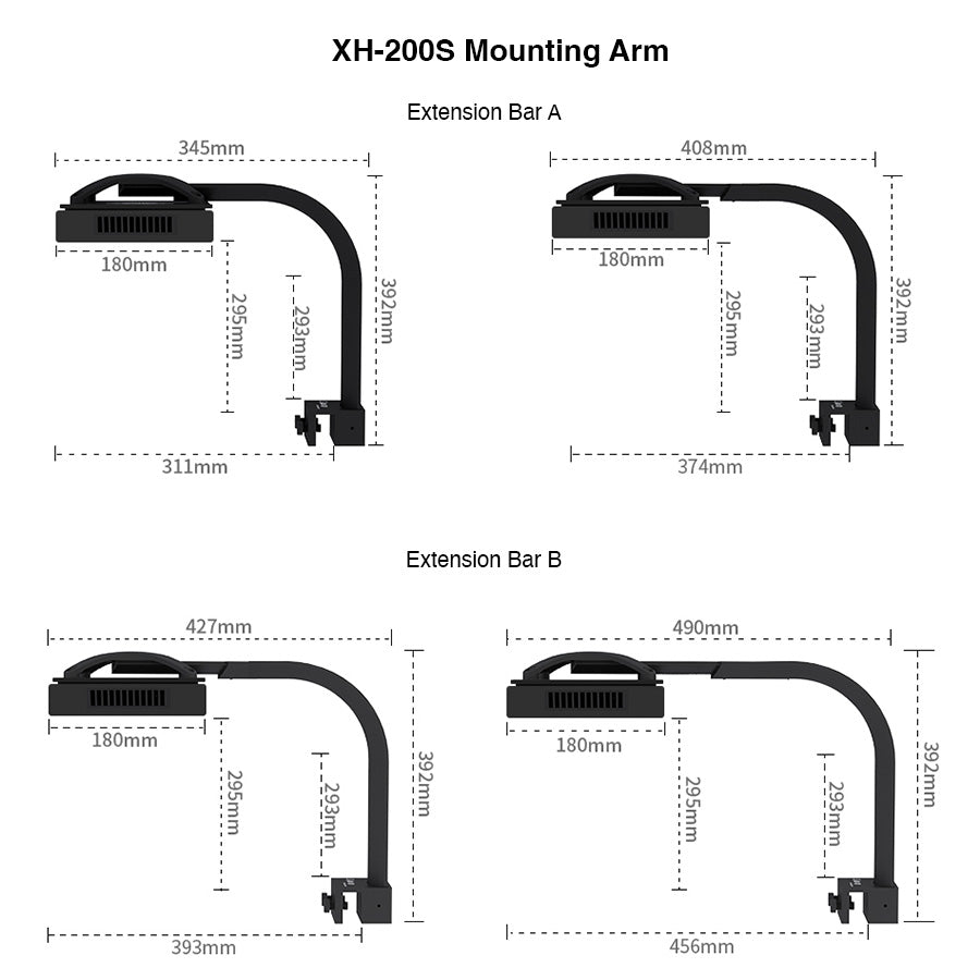 aquarium light mounting arm, reef tank light bracket, LM35 Pro mounting system, aquarium LED light holder, rimless tank light mount, marine aquarium lighting accessory, Seatorch mounting arm, reef aquarium light support, Ecotech marine Radion compatible